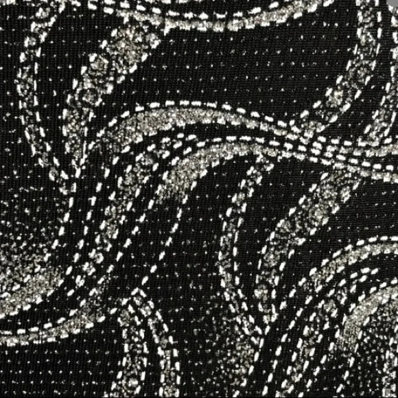 LuLaRoe Julia Elegant Collection Black Silver Sparkle Dress Formal Size S Small - Picture 3 of 5